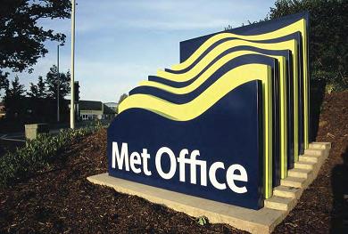 Met Office Sign - Striking design fabricated by Signs Express (Exeter).